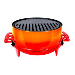 Lava Cast Iron Round Grill Set Cast Iron Solid Double Handle Diameter (Ø)36cm. - Orange