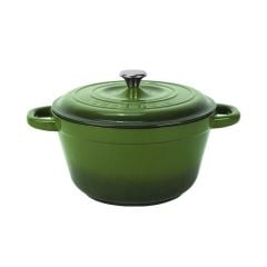 Lava Cast Round Pot Cast Iron Lid New Heritage Series Diameter (Ø)24cm. - Green