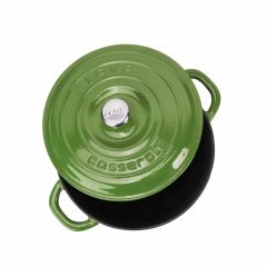 Lava Cast Round Pot Cast Iron Lid New Heritage Series Diameter (Ø)24cm. - Green