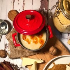 Lava Döküm Mini Tencere Çap(Ø)10 cm. Trendy Serisi  - Kırmızı