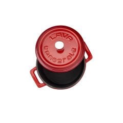 Lava Cast Mini Pot Diameter (Ø)10 cm. Trendy Series - Red