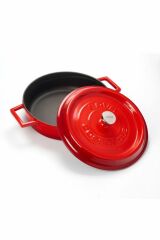 Cast Iron 5 Piece Pots and Pans Set Trendy Silicone Handle Gift-finalonline