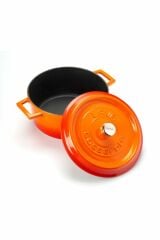 Cast Iron 5 Piece Pots and Pans Set Trendy Silicone Handle Gift-finalonline