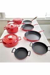 Cast Iron 9 Piece Pots and Pans Set Trendy-finalonline