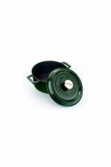 Premium 24 cm deep - 28 cm shallow 2-piece Majolik Green Pot Set