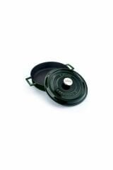 Premium 24 cm deep - 28 cm shallow 2-piece Majolik Green Pot Set