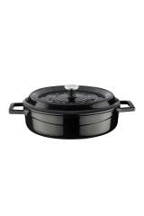 Cast Iron Eight-Piece Pots and Pans Set Trendy Black Silicone Handle