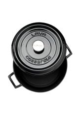 Cast Iron Eight-Piece Pots and Pans Set Trendy Black Silicone Handle