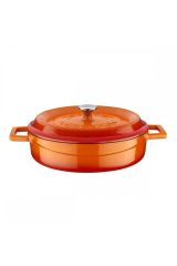 24 cm deep-24 cm shallow-28 cm shallow orange pot set