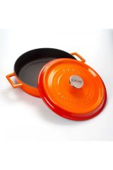24 cm deep-24 cm shallow-28 cm shallow orange pot set