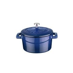 Lava Döküm Mini Tencere. Folk Serisi Çap(Ø)10 cm.  - Mavi